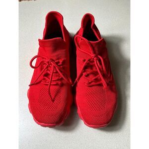 Women's Fashion Knit Sneakers Slip On Triple Red Size 38 (7.5)